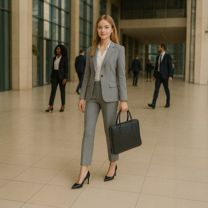 AMELIA – Unisex Business-Aktentasche aus echtem italienischem Leder  RENATO BORZATTA – Italy since 1978