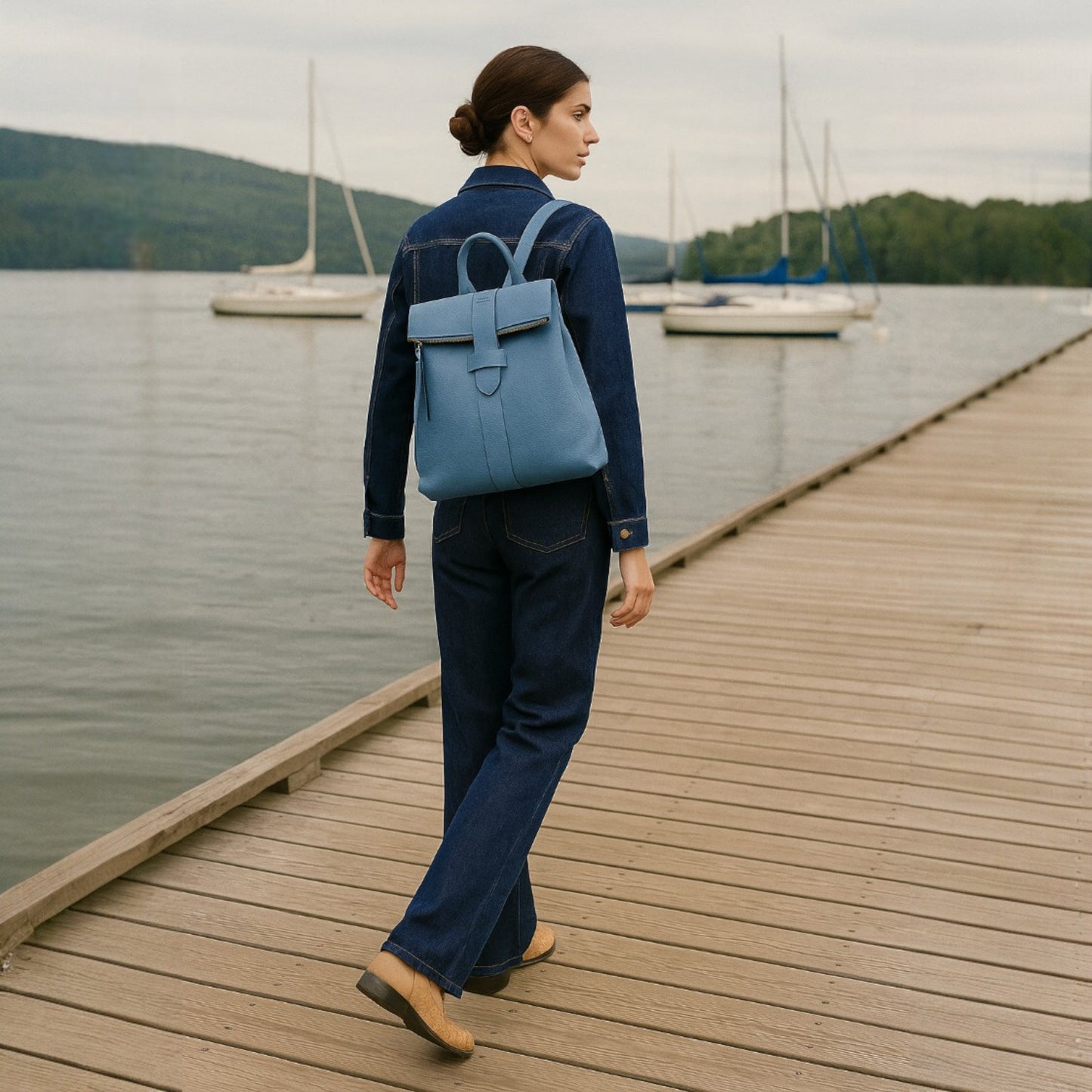 LISA – Weicher Damenrucksack aus echtem italienischem Leder  RENATO BORZATTA – Italy since 1978