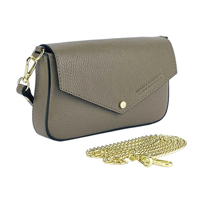 Premium Leder Umhängetasche Damen DAISY  – Kleine Designer Schultertasche Made in Italy