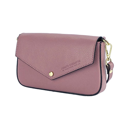 Premium Leder Umhängetasche Damen DAISY  – Kleine Designer Schultertasche Made in Italy