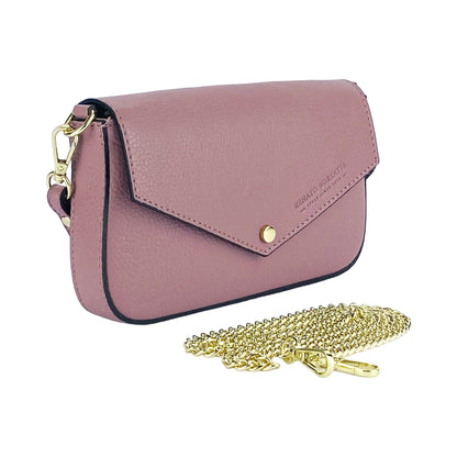 Premium Leder Umhängetasche Damen DAISY  – Kleine Designer Schultertasche Made in Italy