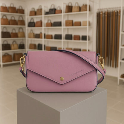 Premium Leder Umhängetasche Damen DAISY  – Kleine Designer Schultertasche Made in Italy