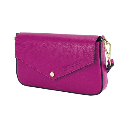 Premium Leder Umhängetasche Damen DAISY  – Kleine Designer Schultertasche Made in Italy