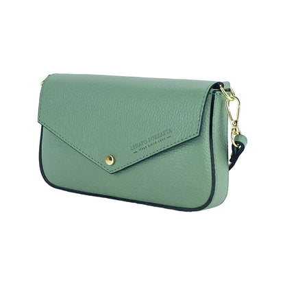 Premium Leder Umhängetasche Damen DAISY  – Kleine Designer Schultertasche Made in Italy