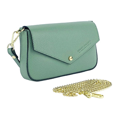 Premium Leder Umhängetasche Damen DAISY  – Kleine Designer Schultertasche Made in Italy