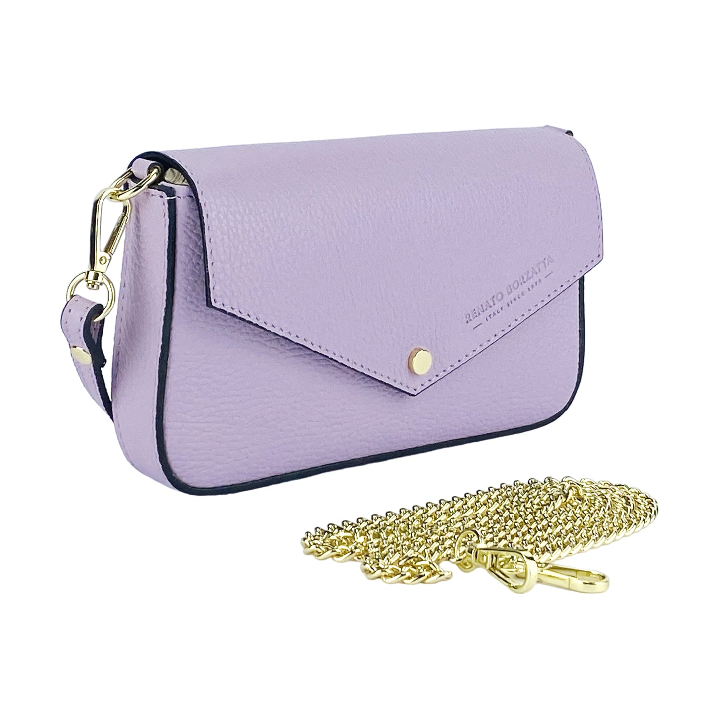 Premium Leder Umhängetasche Damen DAISY  – Kleine Designer Schultertasche Made in Italy