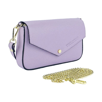 Premium Leder Umhängetasche Damen DAISY  – Kleine Designer Schultertasche Made in Italy