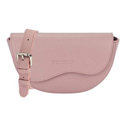 GIADA – Runde Damen-Umhängetasche aus echtem Leder – Made in Italy