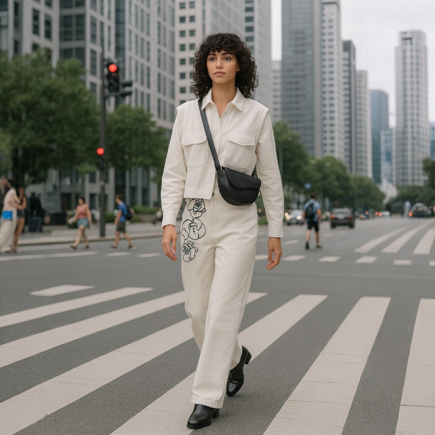 GIADA – Runde Damen-Umhängetasche aus echtem Leder – Made in Italy