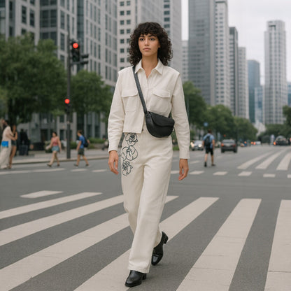 GIADA – Runde Damen-Umhängetasche aus echtem Leder – Made in Italy