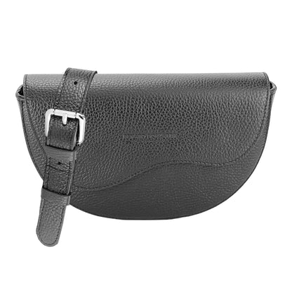 GIADA – Runde Damen-Umhängetasche aus echtem Leder – Made in Italy