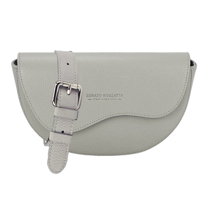 GIADA – Runde Damen-Umhängetasche aus echtem Leder – Made in Italy