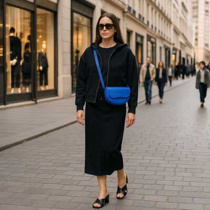 GIADA – Runde Damen-Umhängetasche aus echtem Leder – Made in Italy