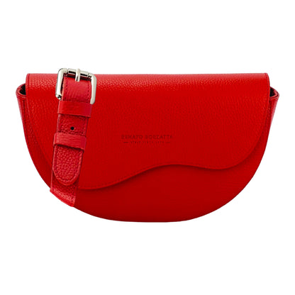 GIADA – Runde Damen-Umhängetasche aus echtem Leder – Made in Italy