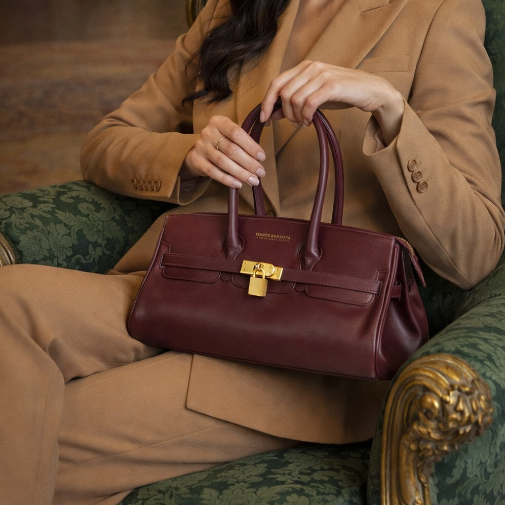 RENATO BORZATTA ARIANNA Damen Schultertasche – Echtleder Sauvage Made in Italy