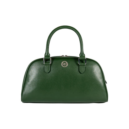 RENATO BORZATTA VIRGINIA Damen Bowlingtasche Rot – Echtleder Saffiano Made in Italy