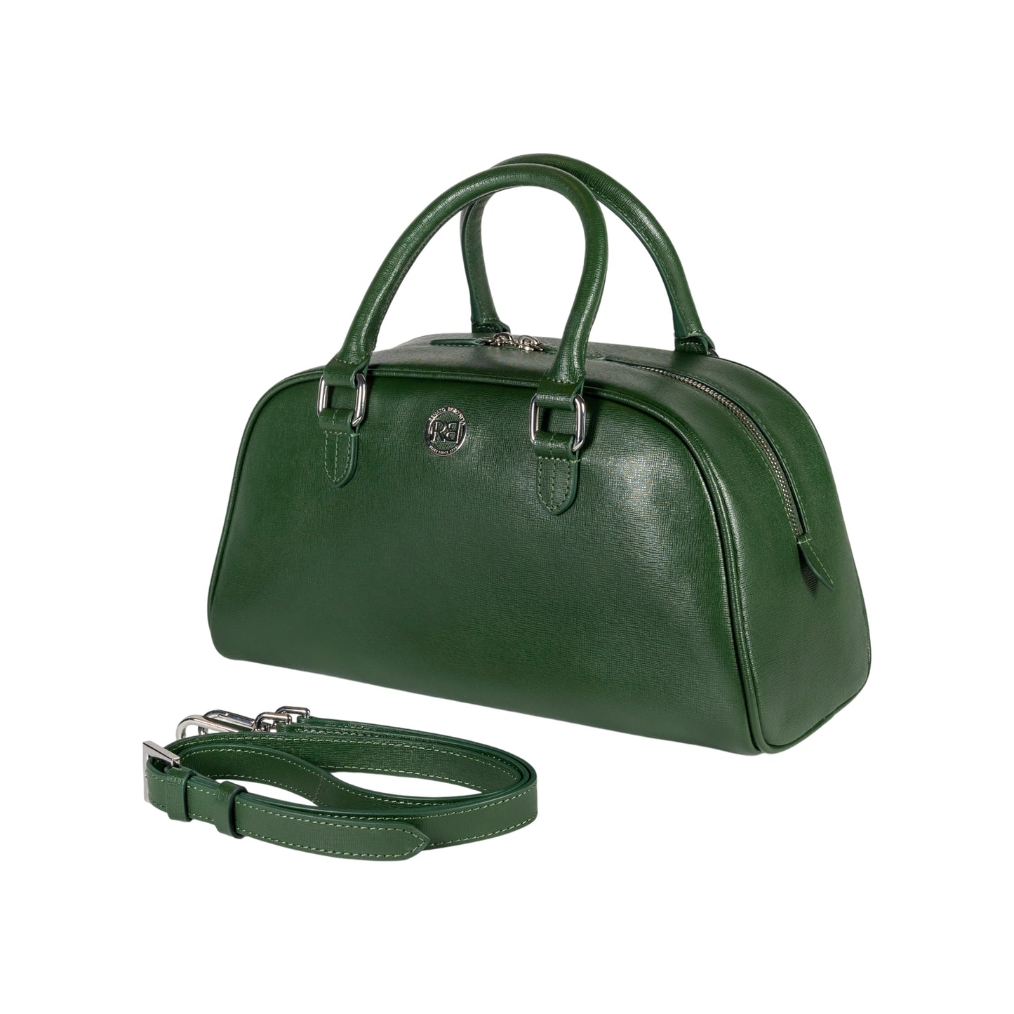 RENATO BORZATTA VIRGINIA Damen Bowlingtasche Rot – Echtleder Saffiano Made in Italy