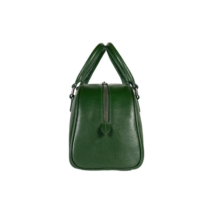 RENATO BORZATTA VIRGINIA Damen Bowlingtasche Rot – Echtleder Saffiano Made in Italy