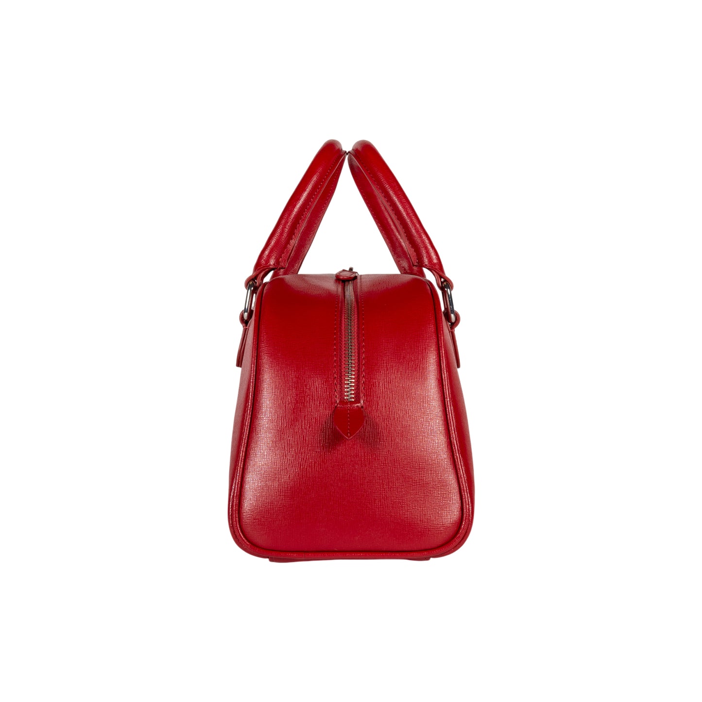 RENATO BORZATTA VIRGINIA Damen Bowlingtasche Rot – Echtleder Saffiano Made in Italy