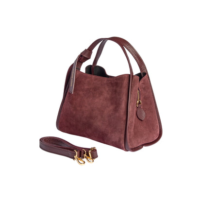 RENATO BORZATTA ALICE Damenhandtasche Wildleder – Made in Italy Echtleder