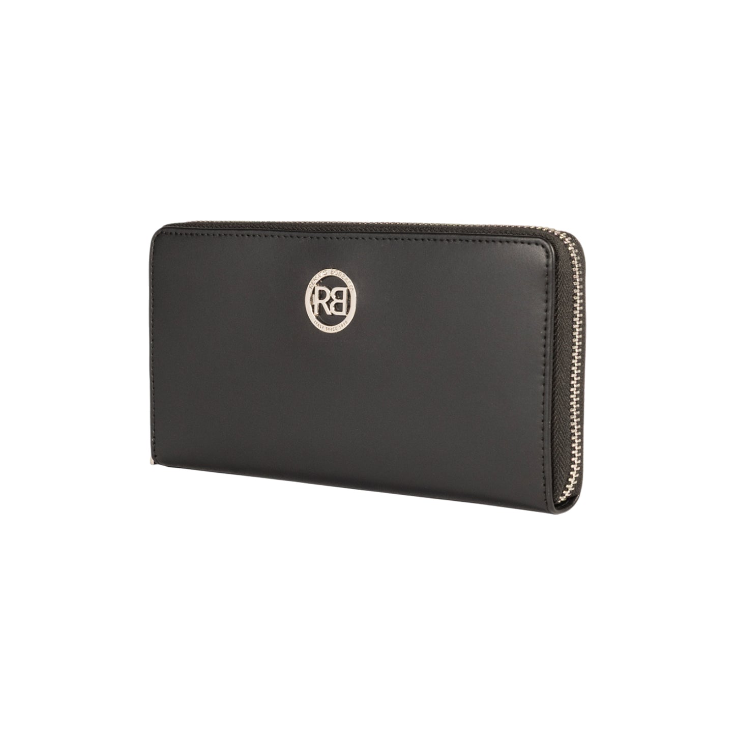 Damen-Reißverschlussportemonnaie Made in Italy aus echtem Leder, glatt und matt. Maße (geschlossen): 20 × 10 × 2,5 cm.