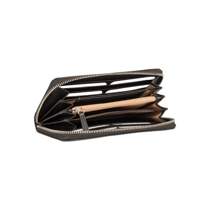 Damen-Reißverschlussportemonnaie Made in Italy aus echtem Leder, glatt und matt. Maße (geschlossen): 20 × 10 × 2,5 cm.