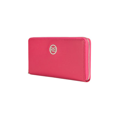 Damen-Reißverschlussportemonnaie Made in Italy aus echtem Leder, glatt und matt. Maße (geschlossen): 20 × 10 × 2,5 cm.