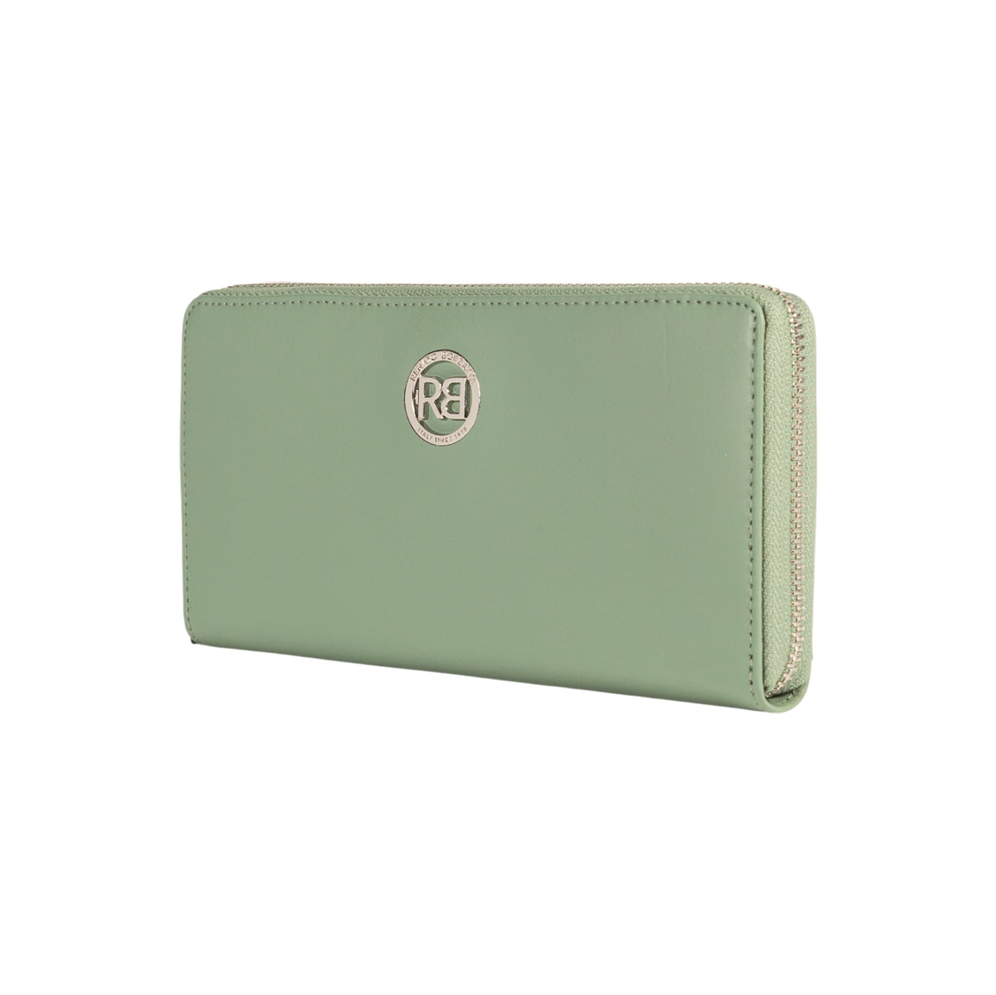 Damen-Reißverschlussportemonnaie Made in Italy aus echtem Leder, glatt und matt. Maße (geschlossen): 20 × 10 × 2,5 cm.