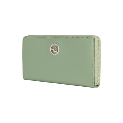 Damen-Reißverschlussportemonnaie Made in Italy aus echtem Leder, glatt und matt. Maße (geschlossen): 20 × 10 × 2,5 cm.