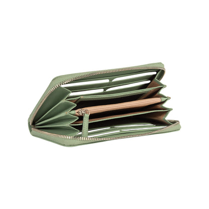 Damen-Reißverschlussportemonnaie Made in Italy aus echtem Leder, glatt und matt. Maße (geschlossen): 20 × 10 × 2,5 cm.