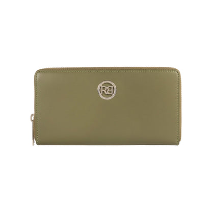 Damen-Reißverschlussportemonnaie Made in Italy aus echtem Leder, glatt und matt. Maße (geschlossen): 20 × 10 × 2,5 cm.