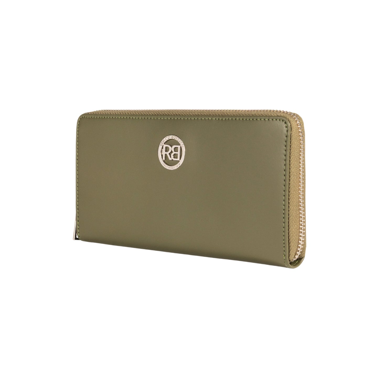 Damen-Reißverschlussportemonnaie Made in Italy aus echtem Leder, glatt und matt. Maße (geschlossen): 20 × 10 × 2,5 cm.