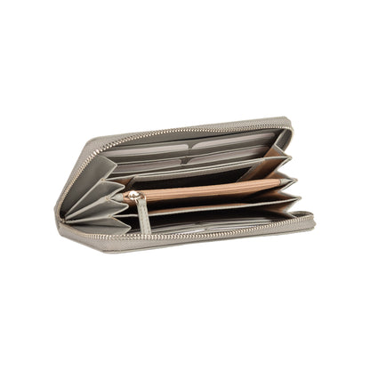 Damen-Reißverschlussportemonnaie Made in Italy aus echtem Leder, glatt und matt. Maße (geschlossen): 20 × 10 × 2,5 cm.