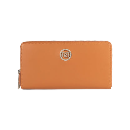 Damen-Reißverschlussportemonnaie Made in Italy aus echtem Leder, glatt und matt. Maße (geschlossen): 20 × 10 × 2,5 cm.