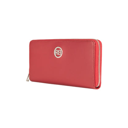 Damen-Reißverschlussportemonnaie Made in Italy aus echtem Leder, glatt und matt. Maße (geschlossen): 20 × 10 × 2,5 cm.