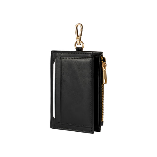 RENATO BORZATTA Damen Geldbörse Sauvage Leder – Made in Italy Kompakt  (Farbe: Schwarz – Cognac – Bordeauxe)