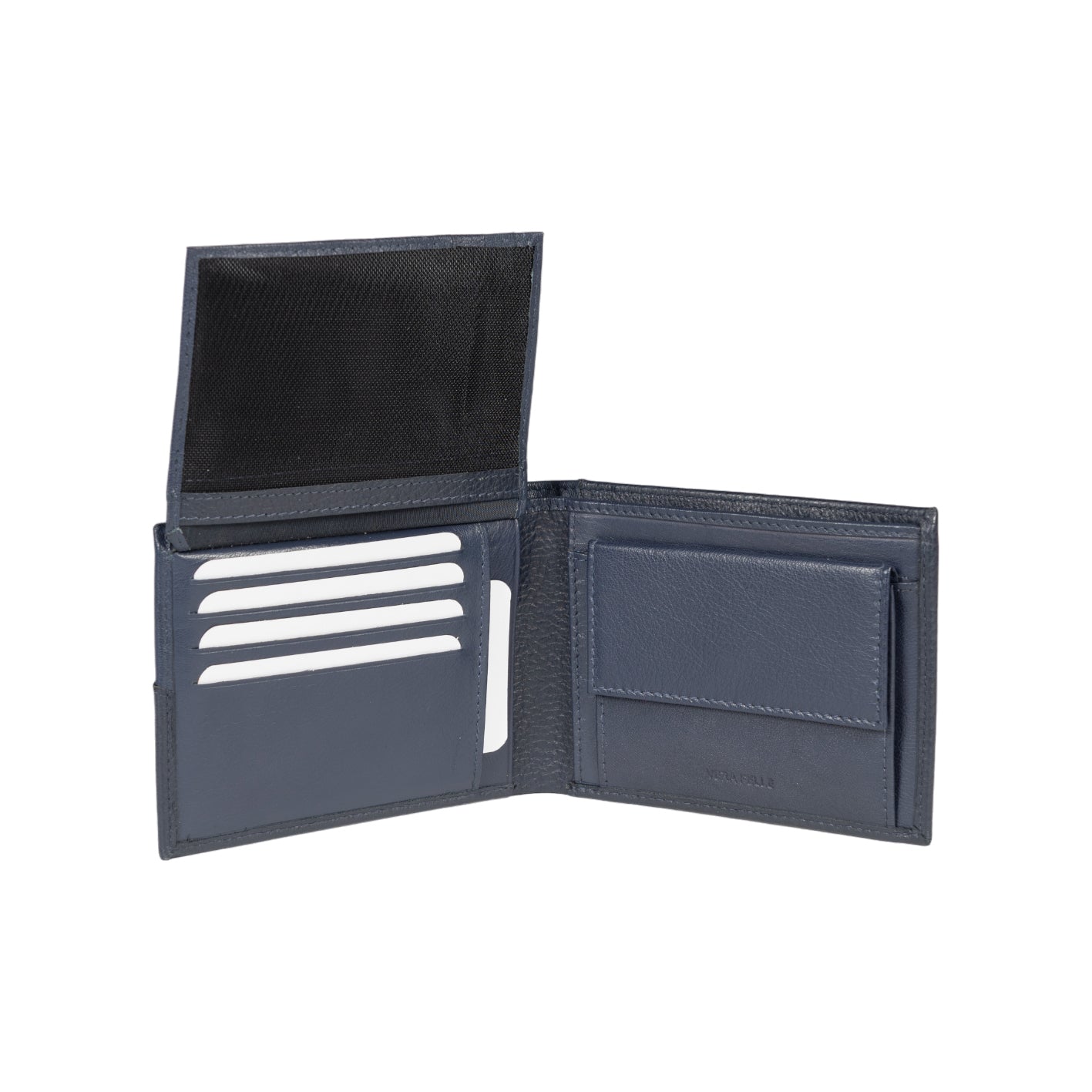 RB12104-Renato Borzatta Herren-Geldbörse aus echtem Vollnarbenleder – Schwarz oder Blau