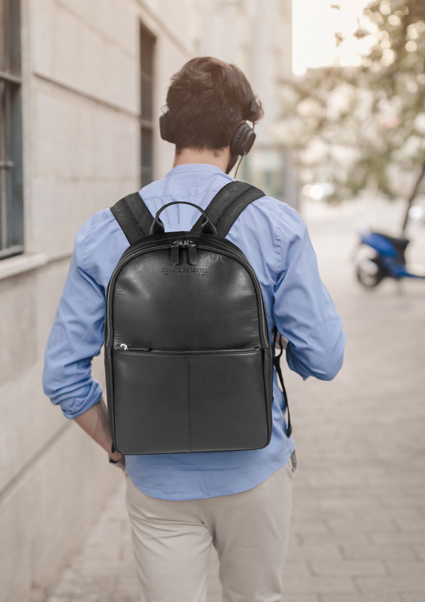 RB2001 – Netbook-/Tablet-Rucksack aus Nylon und echtem Leder – in eleganten Farben