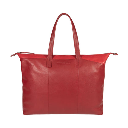SYDNEY – Convertible shopping bag made of genuine leather, Made in Italy