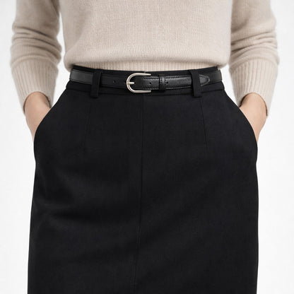 Damen Ledergürtel Saffiano Made in Italy – Schwarz, Blau, Grün, Rot - RB4016