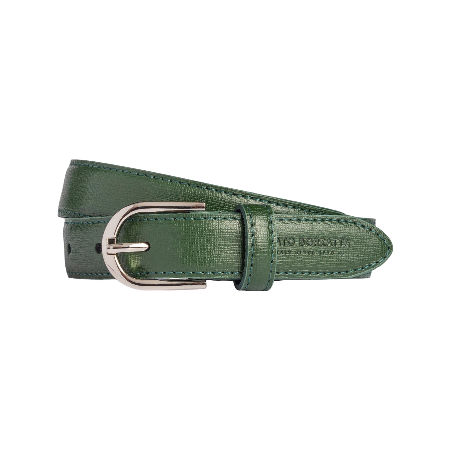 Damen Ledergürtel Saffiano Made in Italy – Schwarz, Blau, Grün, Rot - RB4016