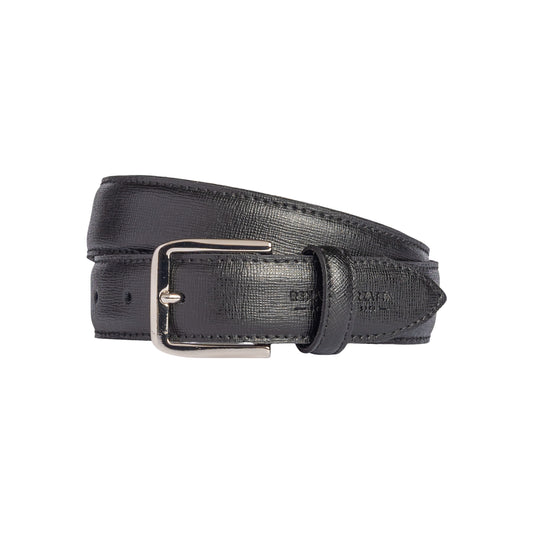 Damen Gürtel aus Saffiano Leder – Made in Italy – Ledergürtel mit Silber Schnalle – Schwarz, Blau, Grün, Rot -RB4017