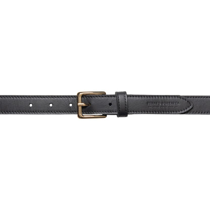 Damen Gürtel aus weichem Sauvage-Leder – Made in Italy – Ledergürtel mit Gold-Schnalle – Schwarz, Cognac, Bordeaux - RB4019