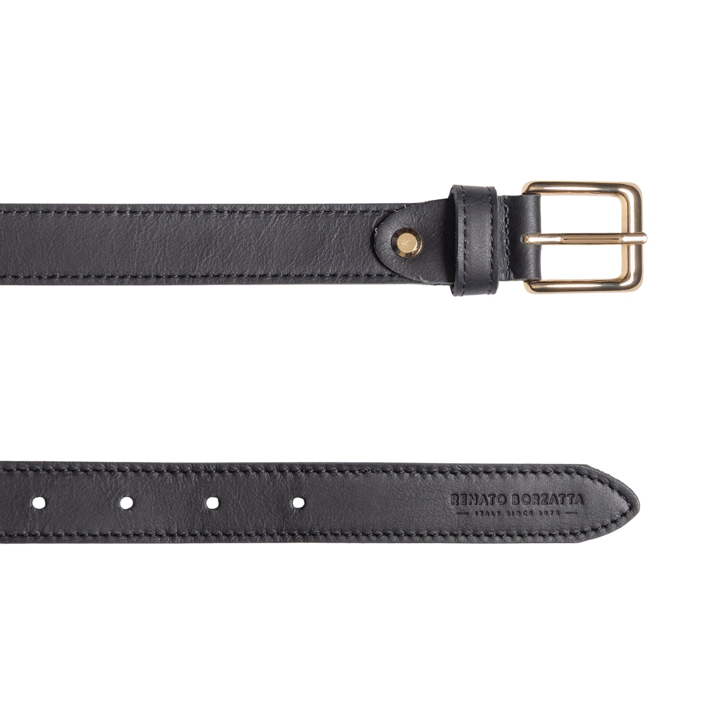 Damen Gürtel aus weichem Sauvage-Leder – Made in Italy – Ledergürtel mit Gold-Schnalle – Schwarz, Cognac, Bordeaux - RB4019