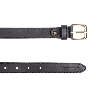 Damen Gürtel aus weichem Sauvage-Leder – Made in Italy – Ledergürtel mit Gold-Schnalle – Schwarz, Cognac, Bordeaux - RB4019
