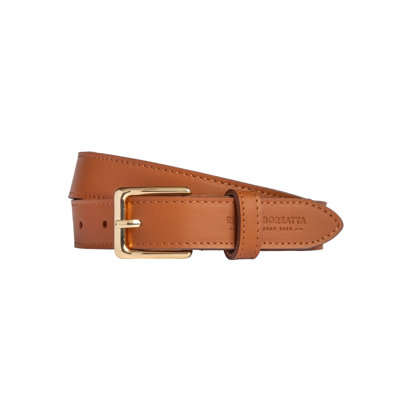 Damen Gürtel aus weichem Sauvage-Leder – Made in Italy – Ledergürtel mit Gold-Schnalle – Schwarz, Cognac, Bordeaux - RB4019