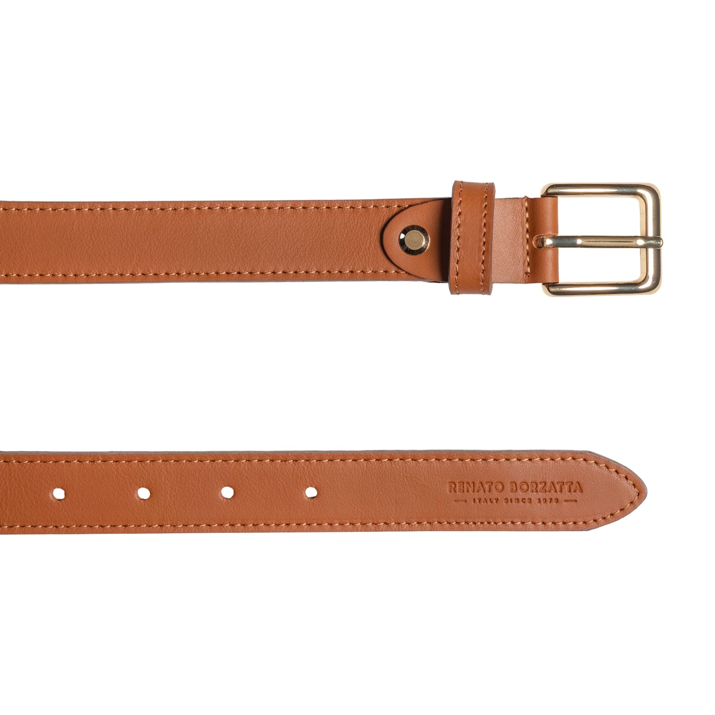 Damen Gürtel aus weichem Sauvage-Leder – Made in Italy – Ledergürtel mit Gold-Schnalle – Schwarz, Cognac, Bordeaux - RB4019