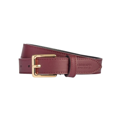 Damen Gürtel aus weichem Sauvage-Leder – Made in Italy – Ledergürtel mit Gold-Schnalle – Schwarz, Cognac, Bordeaux - RB4019