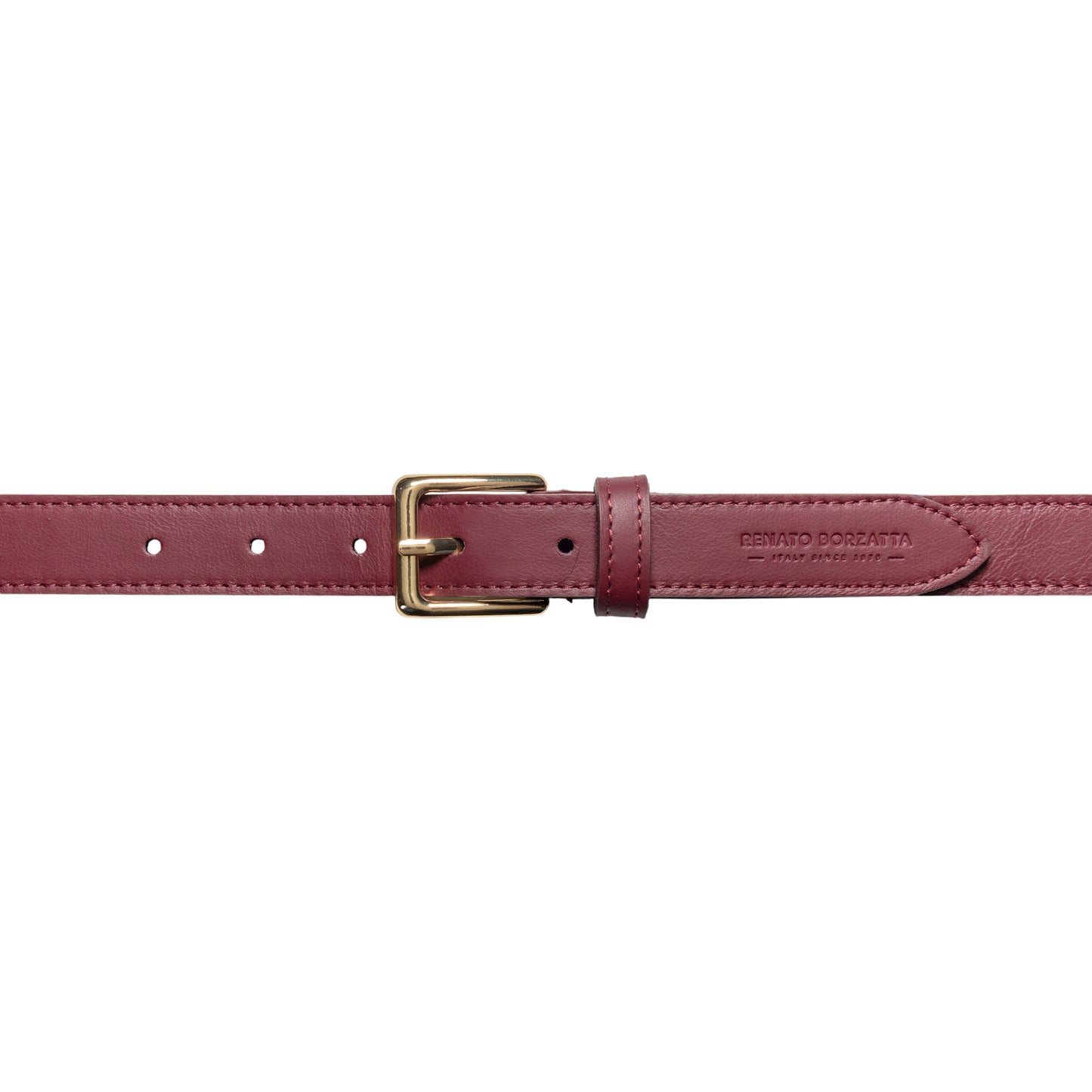 Damen Gürtel aus weichem Sauvage-Leder – Made in Italy – Ledergürtel mit Gold-Schnalle – Schwarz, Cognac, Bordeaux - RB4019