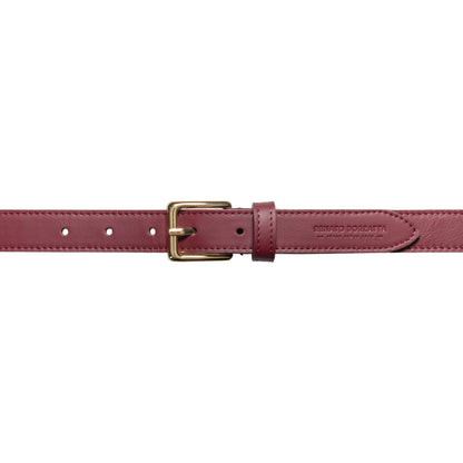 Damen Gürtel aus weichem Sauvage-Leder – Made in Italy – Ledergürtel mit Gold-Schnalle – Schwarz, Cognac, Bordeaux - RB4019
